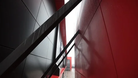 Wide angle abstract background view of steel Stock Footage 127419668