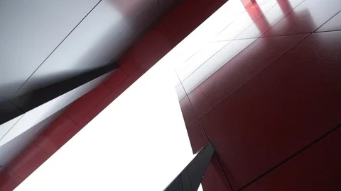 Wide angle abstract background view of steel Stock Footage 127419696