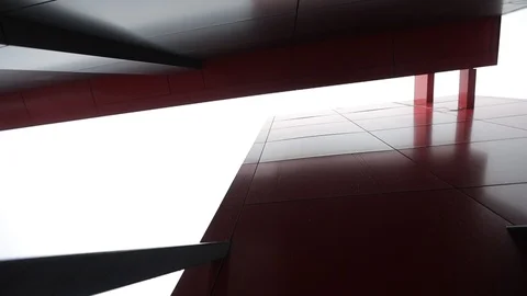 Wide angle abstract background view of steel Stock Footage 127419783