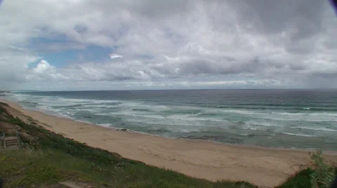 Wide Angle Of Beach and Ocean V2 Video stock 35566157