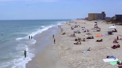 Wide angle Beach Scene  스톡 동영상 42437838