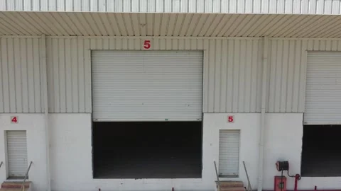 Wide angle big logic tricks warehouse drone camera showing 動画素材 259557584