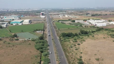 Wide angle big logic tricks warehouse drone camera showing 動画素材 259557641