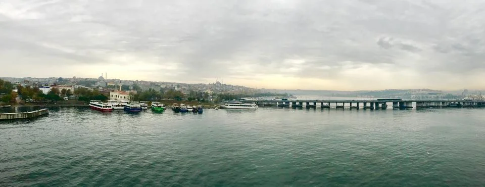 Wide angle bosphorus view 스톡 사진
