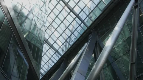 Wide-Angle City Architecture View – Modern Urban Perspective Stock Footage 308934966