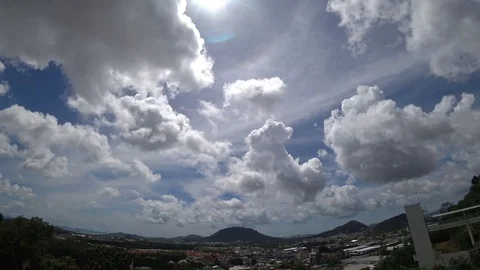 Wide Angle Clouds Over Phuket Stock Footage 85049145