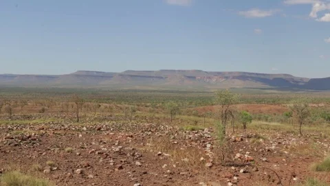 Wide angle of dry Australian outback landscape Stock Footage 71188393