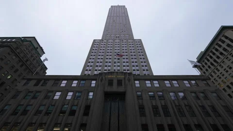 Wide Angle of Empire State Building Stock Footage 137282650