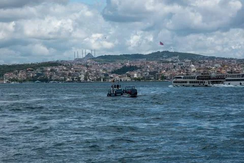 Wide angle Istanbul view from Bosphorus Stock-Fotos
