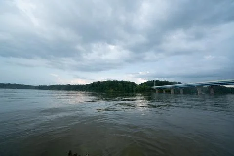 Wide angle Lake 库存照片