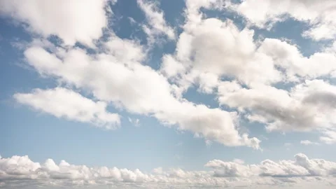 Wide Angle Lens Timelapse Of Clouds With Blue Sky Video stock 245266646
