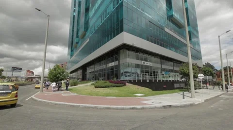Wide Angle to Low Angle Shot of Pacific Rubiales Tower Stock Footage 45236914