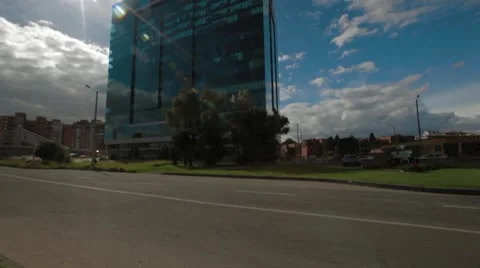 Wide Angle to Low Angle Shot of Pacific Rubiales Tower Stock Footage 45237013