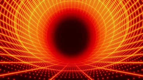 Wide Angle Red and Orange Infinite Tunnel 4K 60 FPS 1 Stock Footage 273033999