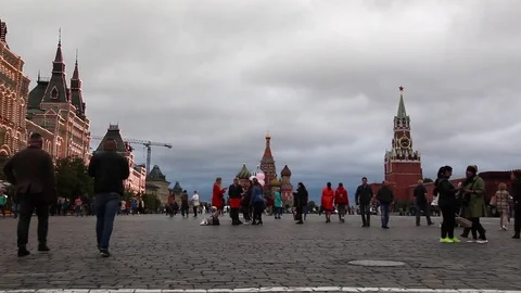 Wide angle of Red Square Moscow Video stock 84094039
