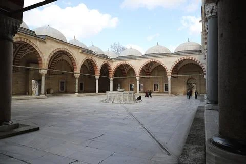 Wide angle selimiye mosque 스톡 사진