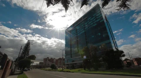 Wide Angle Shot of Pacific Rubiales Tower Video stock 45237004