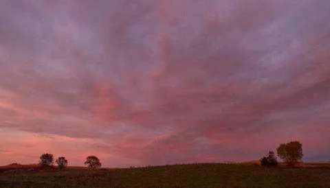 Wide Angle Sun Set Stock Photos