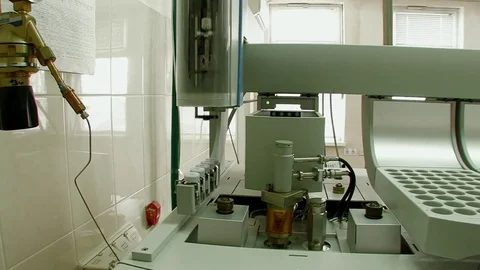 Wide angle. Test tubes in the laboratory Stock Footage 82702498