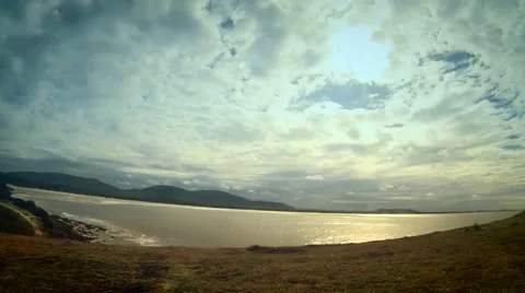 Wide angle time lapse, sea and sky. Stock Footage 52719929
