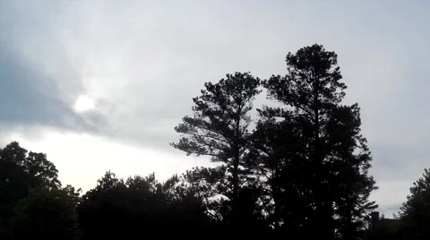 Wide Angle Time Lapse of Setting Sun and Clouds Stock Footage 49549250