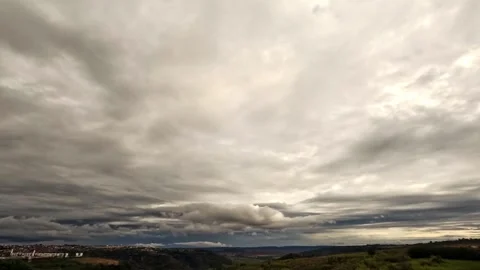 A wide-angle time lapse video showing dramatic storm clouds 動画素材 346115992
