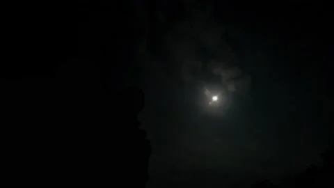 Wide angle timelapse of annular solar eclipse Stock Footage 131490435