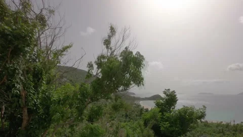 WIDE ANGLE TIMELAPSE DESERTED PRIVATE BEACH TORTOLA BVI VIRGIN ISLANDS Stock Footage 143200940