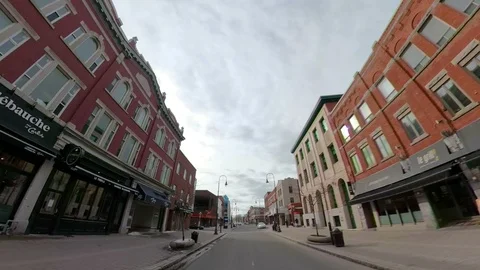 Wide Angle Timelapse Driving Through Trois-Rivieres Stock Footage 89772746