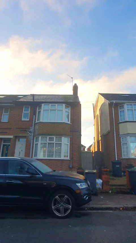 Wide Angle Vertical Footage of British Urban City Streets During Car Drive Stock-Footage 327450379
