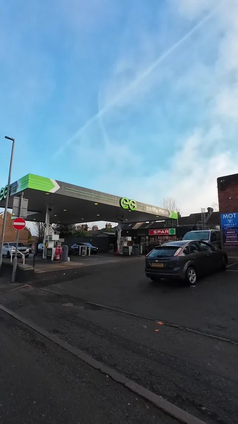 Wide Angle Vertical Footage of British Urban City Streets During Car Drive Stock Footage 327451009