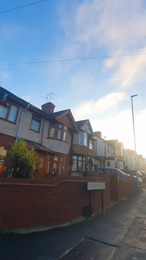 Wide Angle Vertical Footage of British Urban City Streets During Car Drive Stock-Footage 327453578
