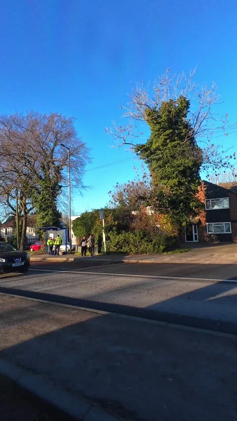 Wide Angle Vertical Footage of British Urban City Streets During Car Drive Vídeos de archivo 327456599