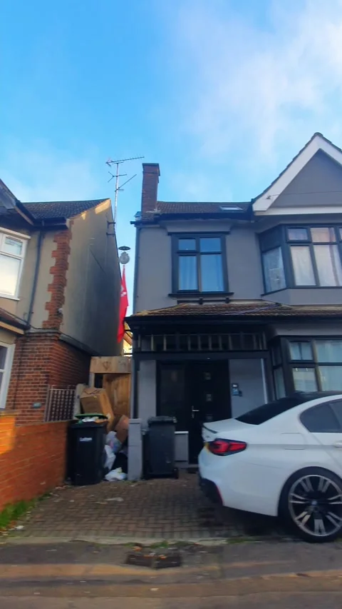 Wide Angle Vertical Footage of British Urban City Streets During Car Drive Stock-Footage 327460065