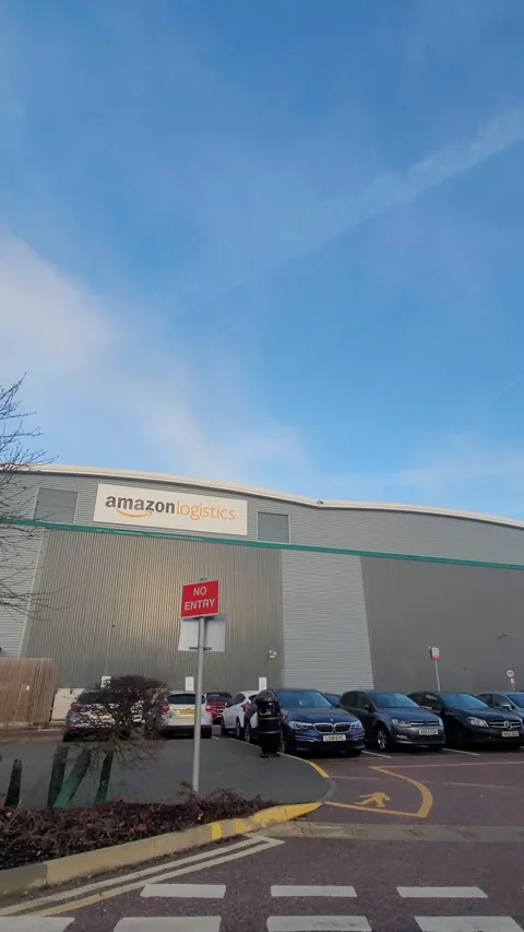 Wide Angle Vertical Footage of British Urban City Streets During Car Drive Stock Footage 327462894