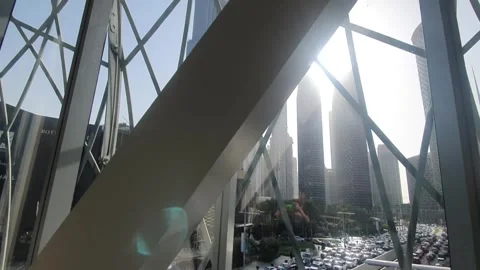 Wide-angle view of the Burj Khalifa skyscraper, Stock Footage 321939973