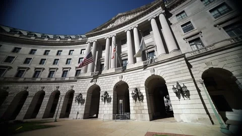 Wide angle view, camera pushing in to the US Environmental Protection Agency Video stock 272918857