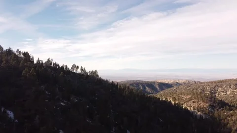 Wide Angle View of Desert from Mountain Stock Footage 275613404