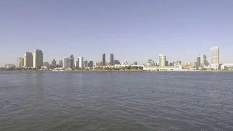 Wide Angle View of Downtown San Diego California USA 03 Stock Footage 102885791