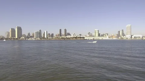 Wide Angle View of Downtown San Diego California USA 04 Stock Footage 102885886