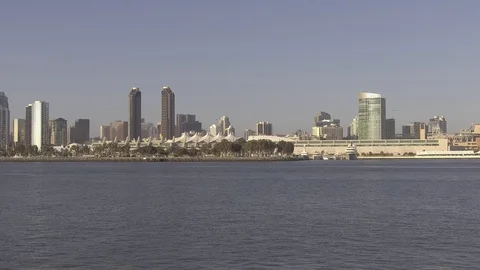 Wide Angle View of Downtown San Diego California USA 07 Stock Footage 102886387