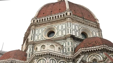 Wide Angle View of Florence Cathedral Dome, Brunelleschi’s Masterpiece, Italy Stock Footage 334779809