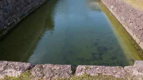 Wide angle view of the historic Kanazawa Castle Park Stock Footage 331889705