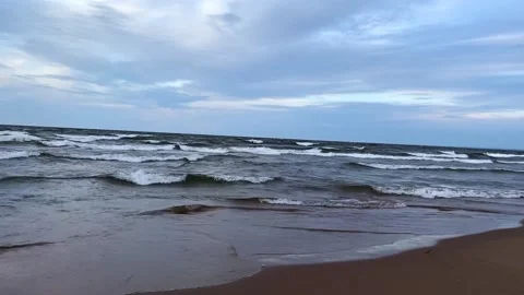 Wide Angle View of Lake Superior Shoreline - Duluth Minnesota 스톡 동영상 153638830