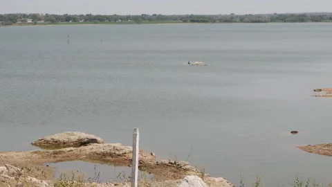 Wide angle view of lake water, lake water footage Stock Footage 150719337