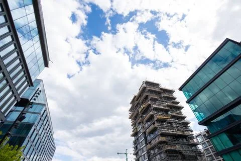 Wide angle view of Modern architecture background Photos