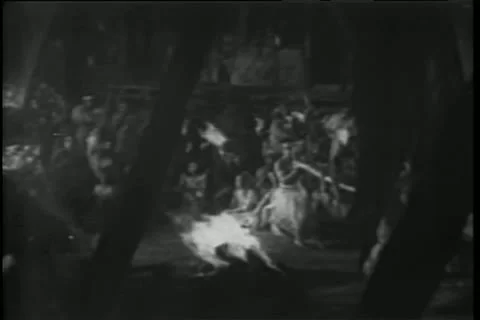 Wide angle view Polynesian animal ritual 스톡 동영상 11349435