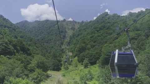 Wide Angle View of Qabala Mountains from Cable Car – 4K Nature Footage 库存影片 321706745
