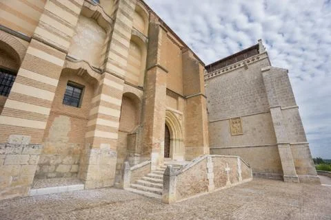 Wide angle view of Santa Clara Convent in Tordesillas Stock Photos