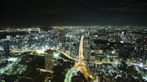 Wide angle view of Tokyo Video stock 12655636